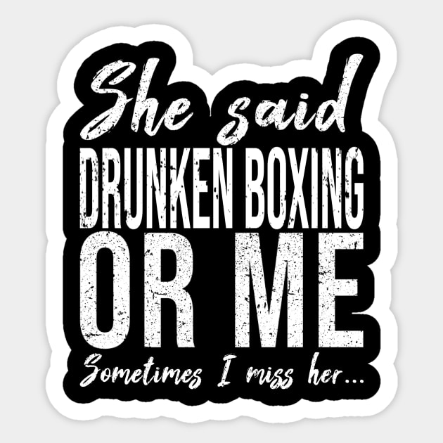 Drunken Boxing funny sports gift Sticker by Bestseller